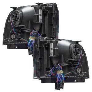 Ford Excursion Headlight Assemblies - ORACLE Lighting - ColorSHIFT SMD w/ 2.0 Controller - Chrome - 2005 Ford Excursion Headlight Assemblies - ORACLE Lighting - ColorSHIFT SMD w/ 2.0 Controller - Chrome - 2005